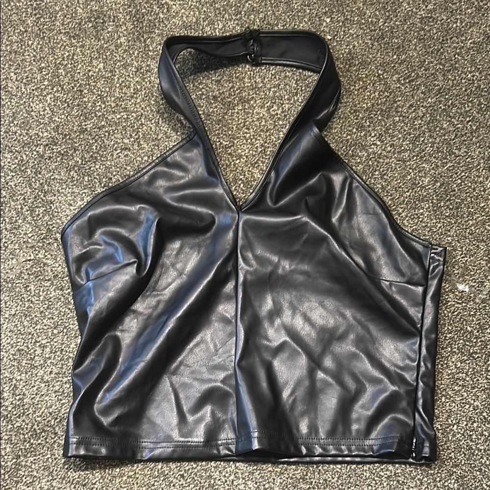 Discovery Black Backless Crop Top